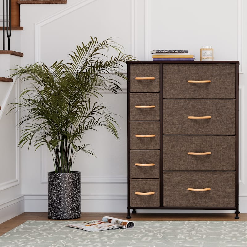 Pellebant Fabric Vertical Dresser Storage Tower with 9 Drawers