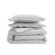 preview thumbnail 4 of 6, Laura Ashley Oxford Stripe Cotton All Season Comforter Set Soft Breathable (Green)