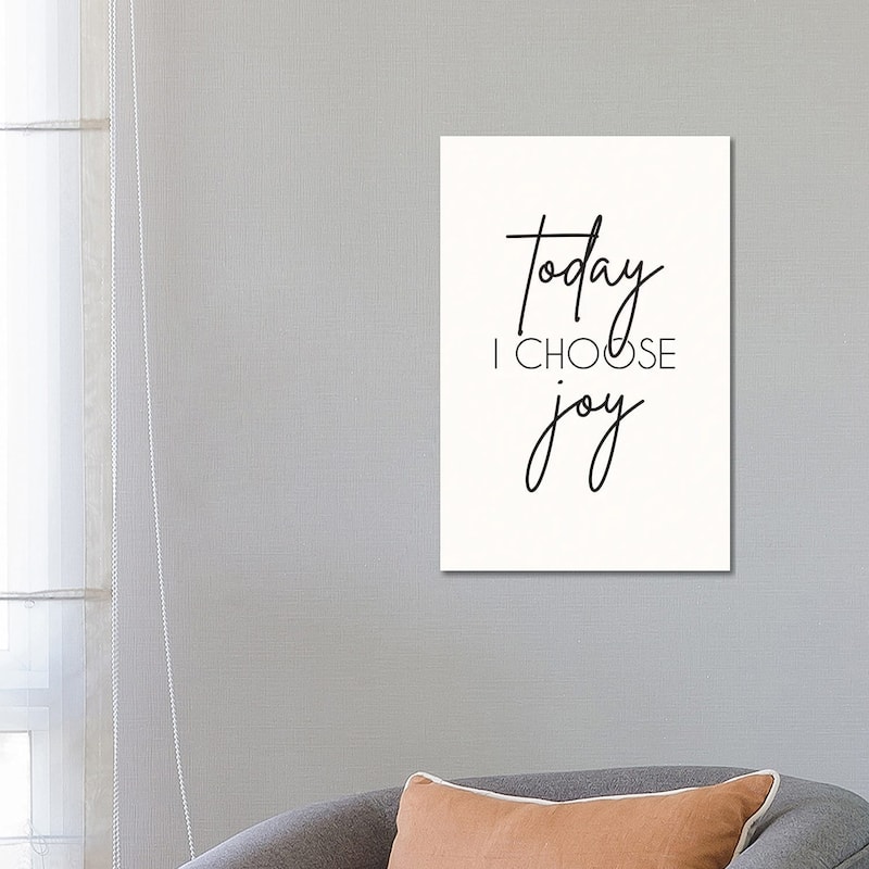iCanvas "Today I Choose Joy" by Nicole Basque Canvas Print - 26x18x1.5
