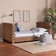 preview thumbnail 8 of 8, Rhinos Handwoven Seagrass Daybed - Twin Size Coastal Boho Bed Frame with Basketweave Design