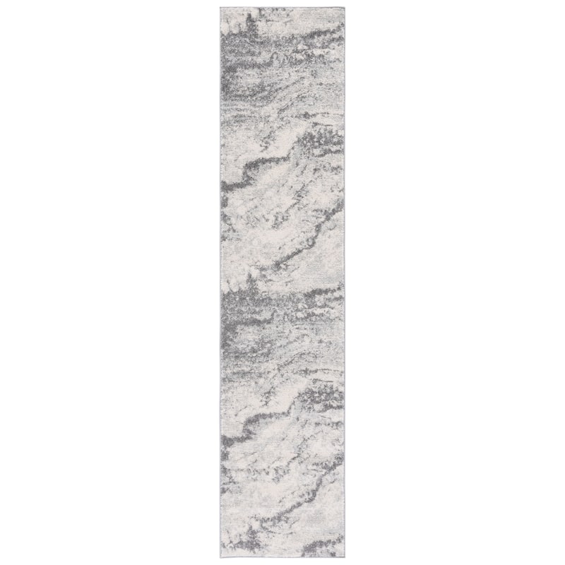 SAFAVIEH Tulum Ludie Bohemian & Eclectic Rug - 2' x 9' Runner - Ivory/Grey