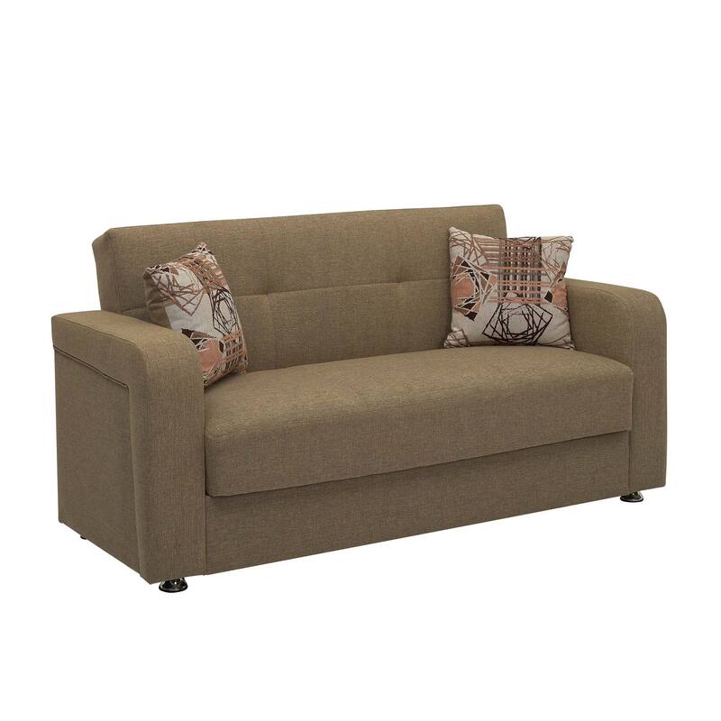 Collection Upholstered Convertible Loveseat With Storage