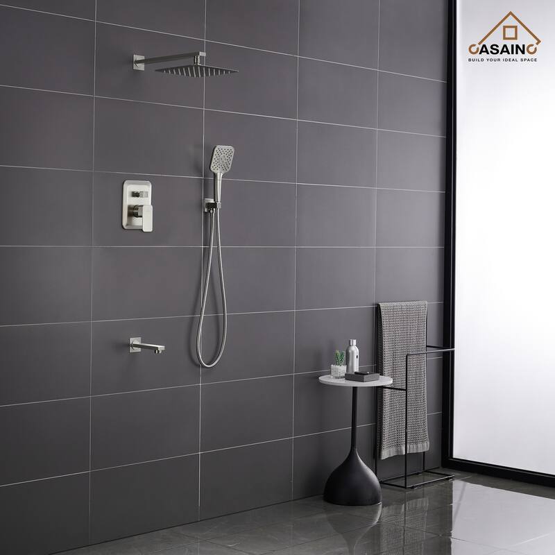 Wall-mounted rain shower faucet with pressure balanced valve