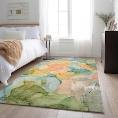 Premium Washable Super Soft Abstract Watercolor Mayfield Rug