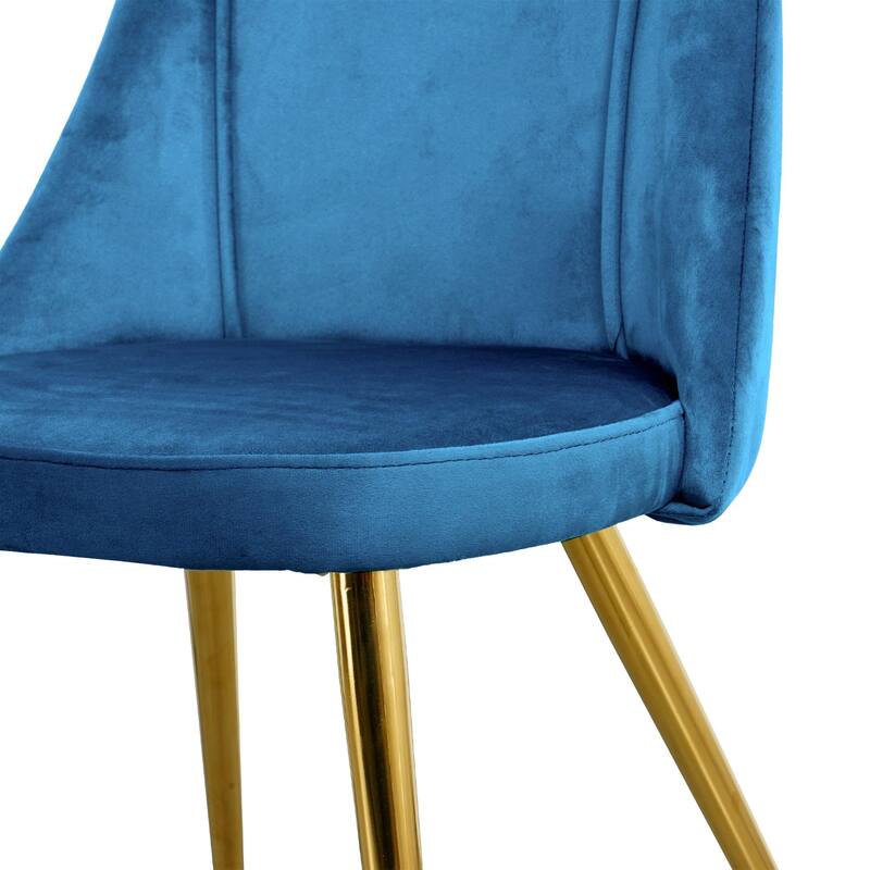 Modern Light Luxury Dining Chairs with Metal Legs-Set of 4