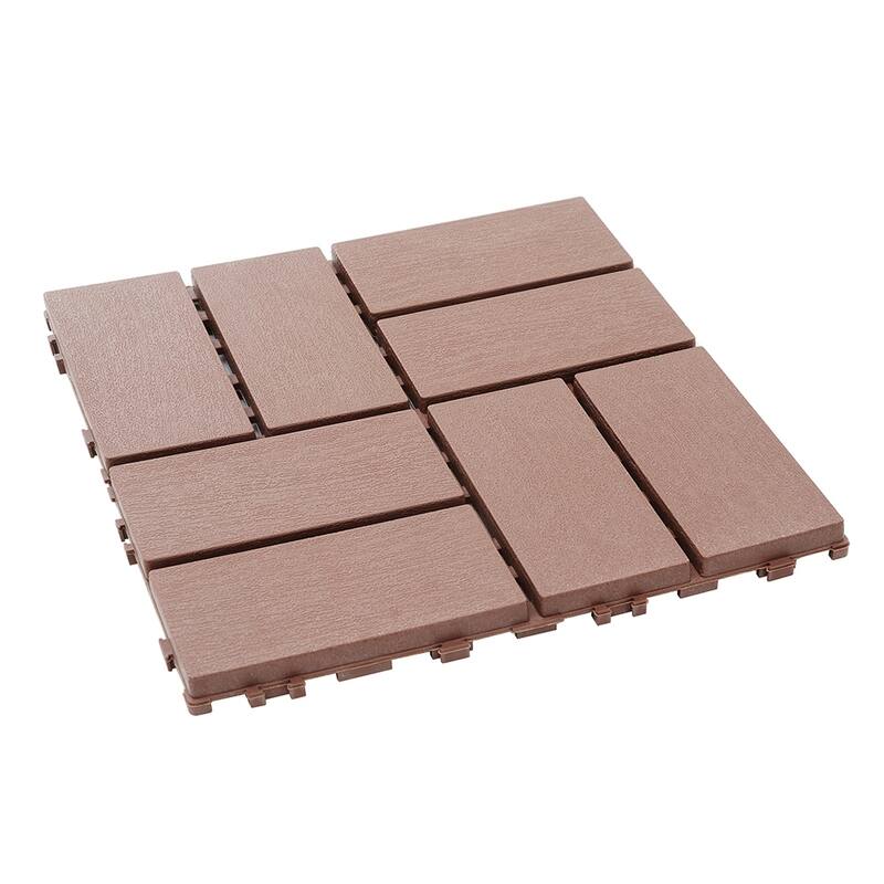1 ft. x 1 ft. Outdoor Patio Deck Tiles, Garage Floor Tiles(Box of 44)