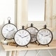 preview thumbnail 1 of 11, Black Iron Vintage Clock No Theme (Set of 4) - 9 x 2 x 12