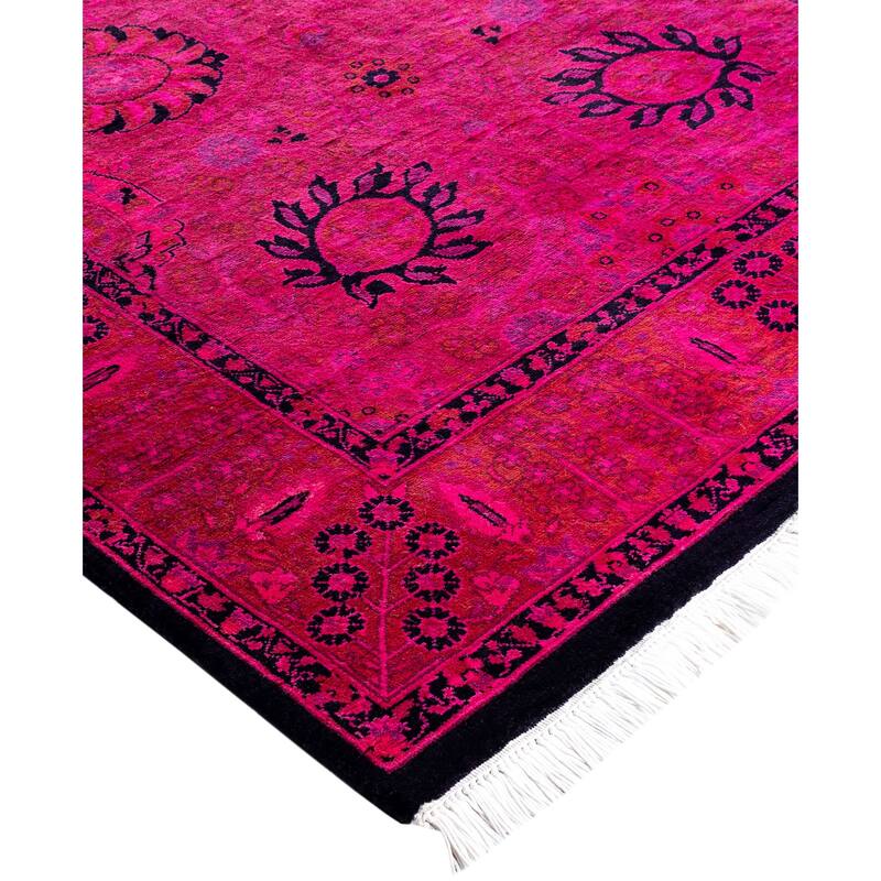 Overdyed One-of-a-Kind Hand-Knotted Area Rug - Pink - 3' 1" x 5' 2"