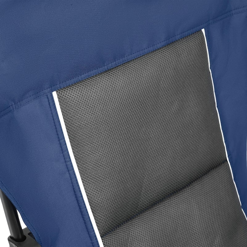 250LBS Portable Collapsible High Back Lawn Chair with Cup Holder