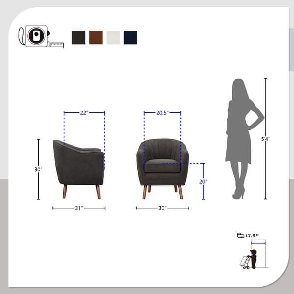 Evansville Textured Fabric Accent Chair 30" x 31" x 30" On Sale