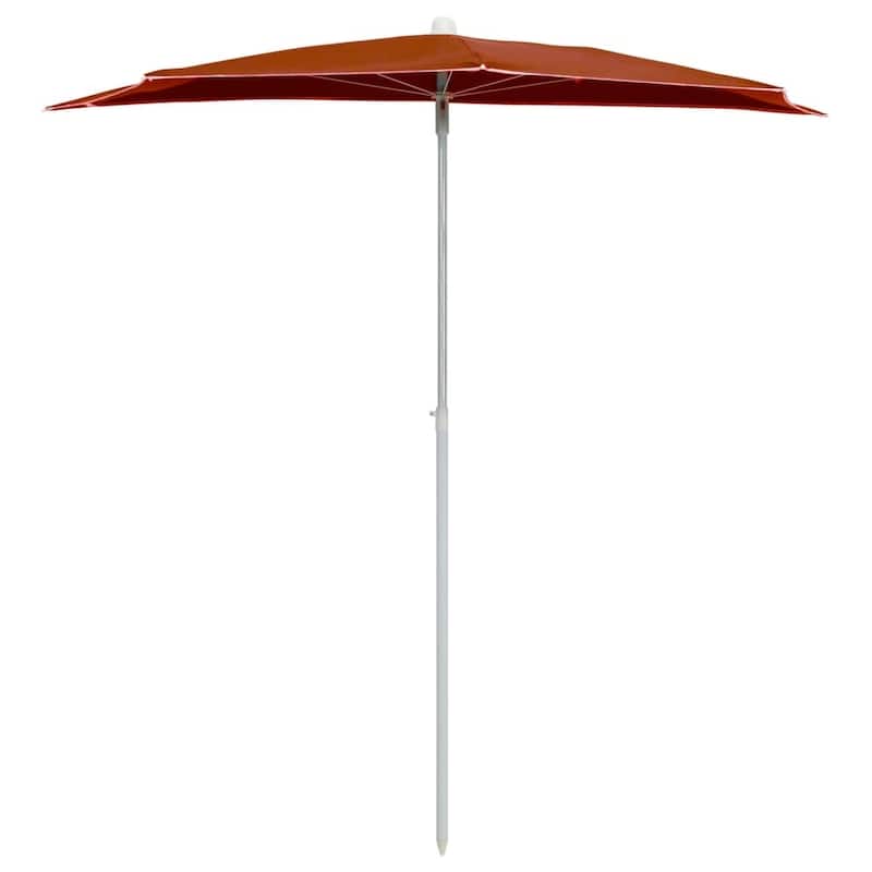 70.9"x35.4" Garden Half Parasol with Pole 8 Colors