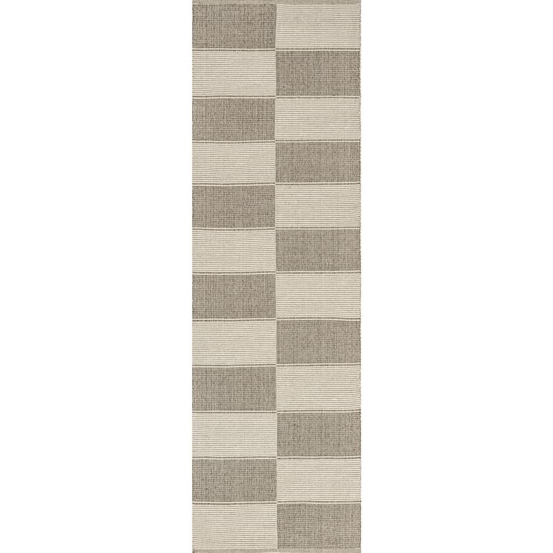 Boxelder Checked Cotton Area Rug