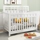 preview thumbnail 1 of 5, 54 inch Pine Solid Wood Certified Baby Safe Crib