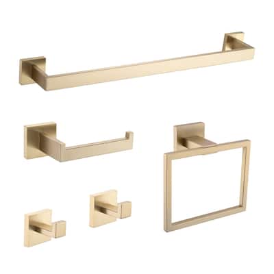 Bathlet 5-Piece Bath Hardware Set in Stainless Steel