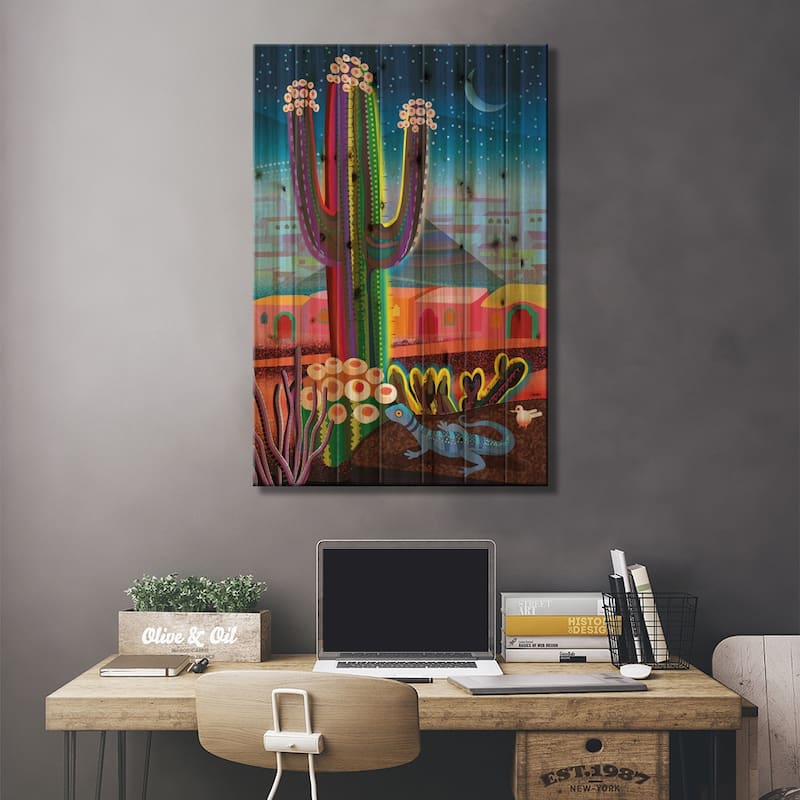 Hermosillo Print On Wood by Charles Harker - Multi-Color