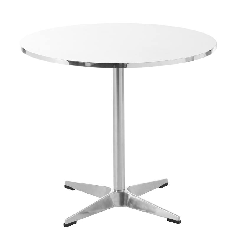Modern circular dining table and small tea table, with a minimalist style