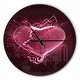 preview thumbnail 7 of 8, Designart 'Happy Valentine's Day' Oversized Modern Wall CLock 16 in. wide x 16 in. high