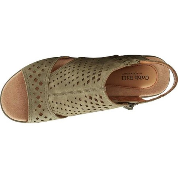 rockport cobb hill janna perforated wedge sandal