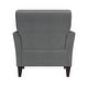 preview thumbnail 20 of 20, Alex Plush Low-Pile Velour Armchair with Flared Arms