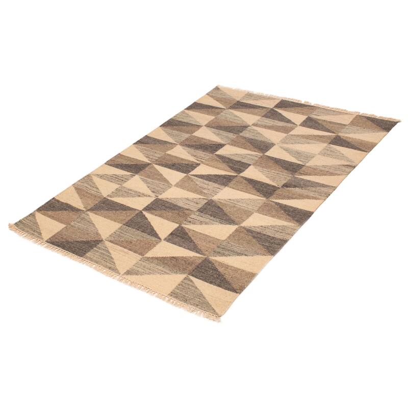 Ankara FW Cream, Grey Kilim 5'2" x 7'8" - 5'2 x 7'8
