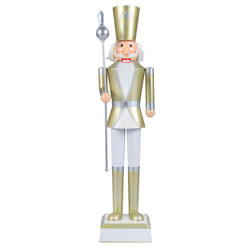 Costway 4’ Christmas Nutcracker with High Hat & Beautiful Scepter, - See Details