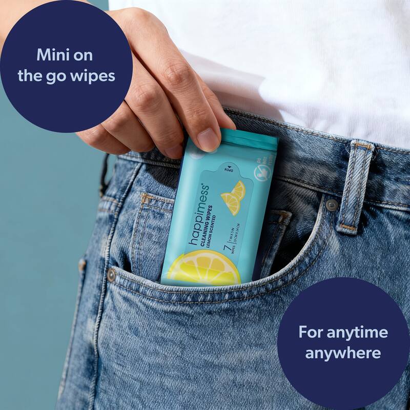 happimess, Compact Travel Multi Surface Heavy Duty Cleaning Wipes
