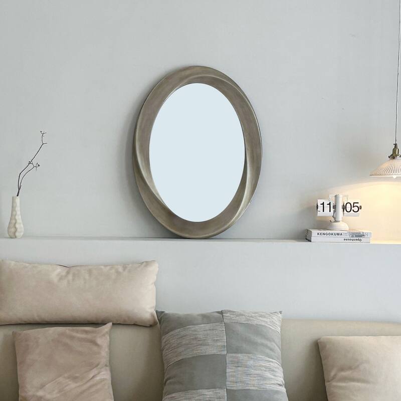 Antique Gold Retro Decorative Framed Wall Mirror - 24" W x 32" H x 1"