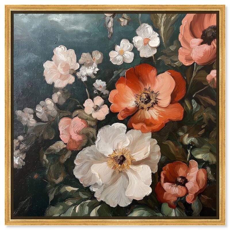 Petals in Abundance Canvas by Art Remedy - Gold - 20" x 20"
