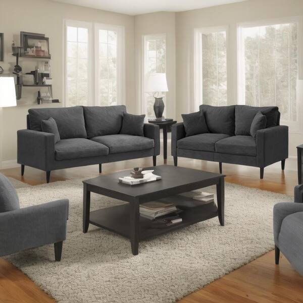Two Piece Sofa Set Living Room Three Seater Two Seater Comfy Modern ...