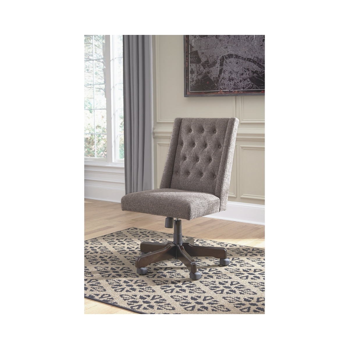 Graphite Vintage Casual Gray Home Office Swivel Desk Chair Overstock 20847418