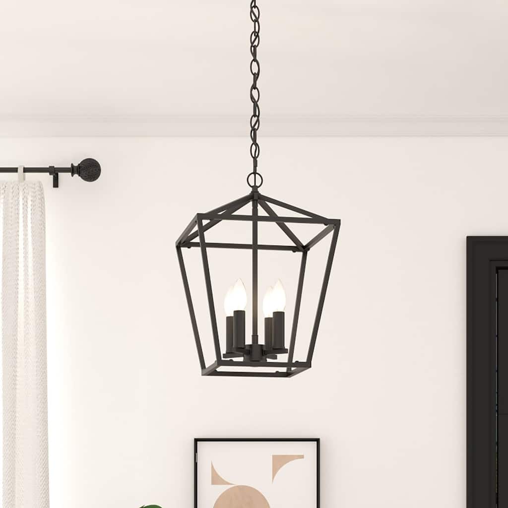 Acroma 4-light Modern Farmhouse Lantern Kitchen Island Pendant
