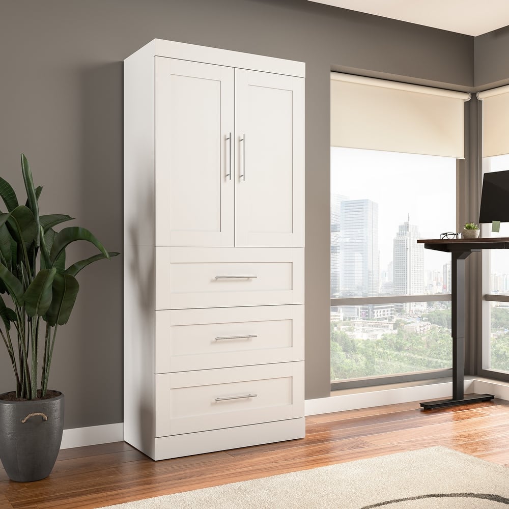 Pur 36W Wardrobe with Drawers by Bestar