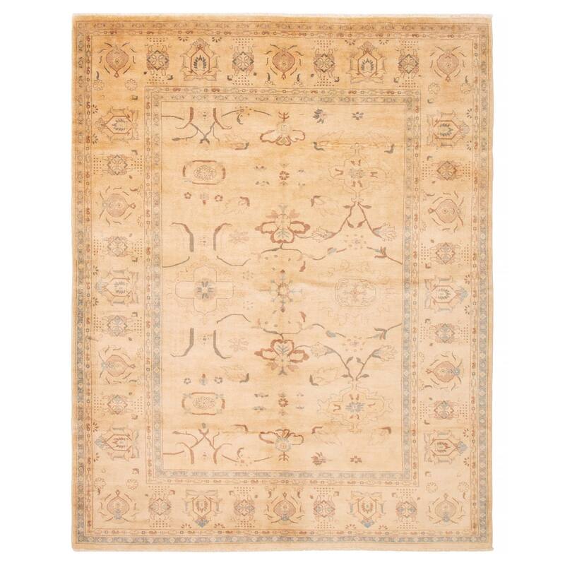 ECARPETGALLERY Hand-knotted Peshawar Oushak Beige Wool Rug - 9'0 x 11'6 - Beige - 9'0 x 11'6