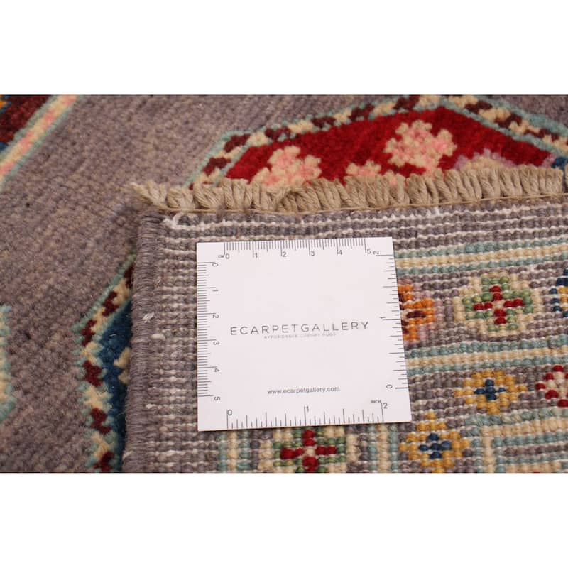 ECARPETGALLERY Hand-knotted Uzbek Ghazni Grey Wool Rug - 3'11 x 5'10