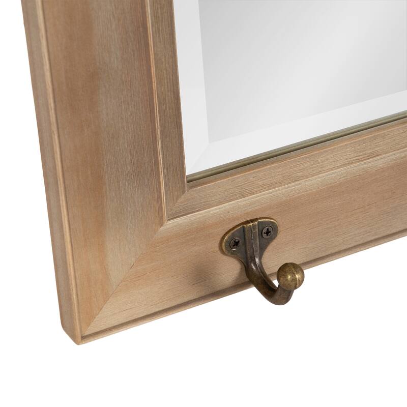 The Gray Barn Victorville Pub Mirror with 5 Metal Hooks - 36x18