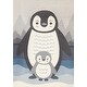 preview thumbnail 1 of 10, Mama Baby Penguin Kids Area Rug, 3'11" x 5'7"