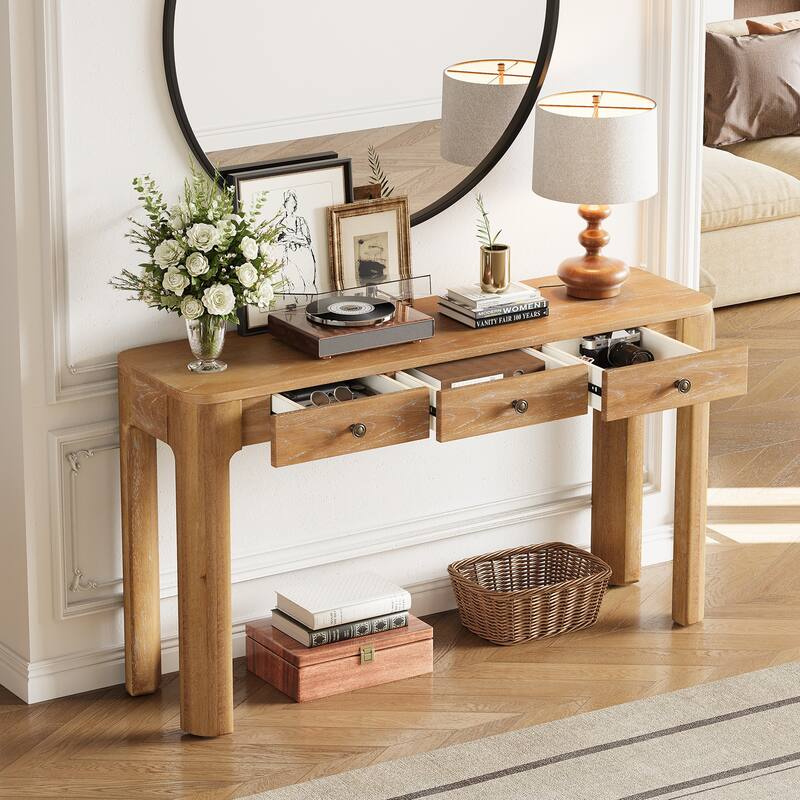 Entryway Table with 3 Concealed Drawers