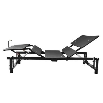 King Adjustable Bed Base Frame, Zero Gravity Lounge Bed, Electric Bed Base with Wireless Remote & Quiet Motor, Antique Black