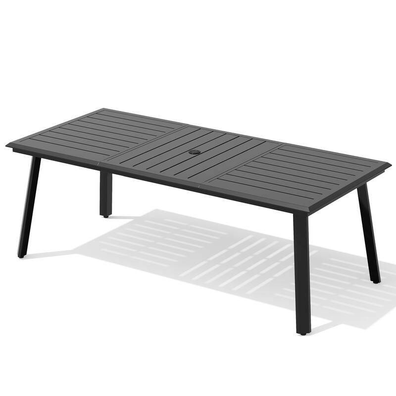 Outdoor Aluminum Dining Table with Umbrella Hole