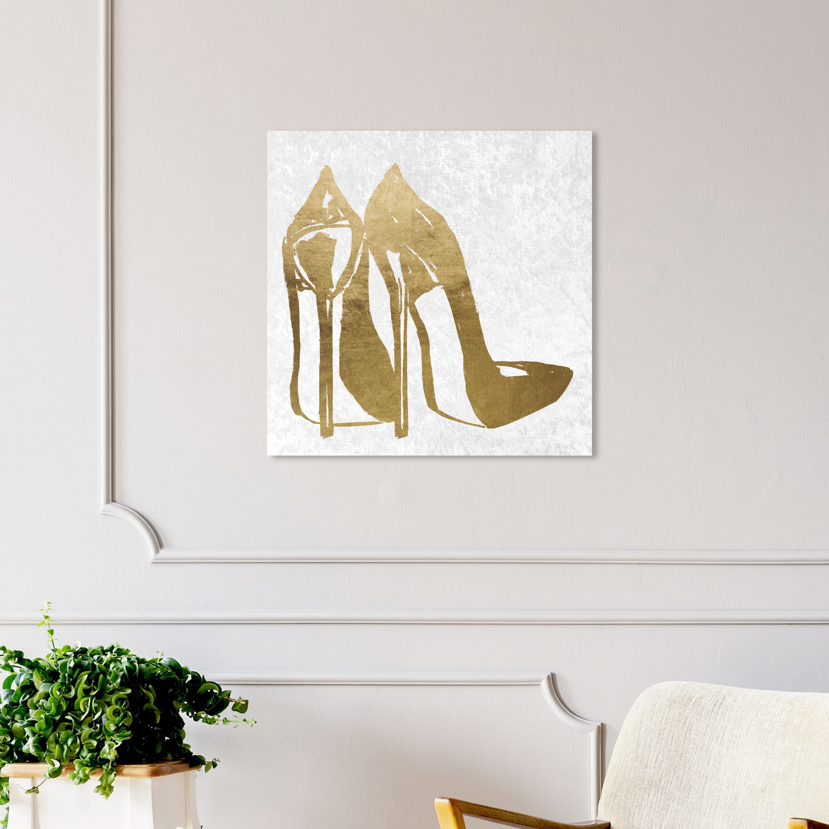 Oliver Gal★Spring 2014 Heels★キャンバスアート 76x51cm Oliver Gal 'Gold and Velvet Heels' Fashion and Glam Wall Art
