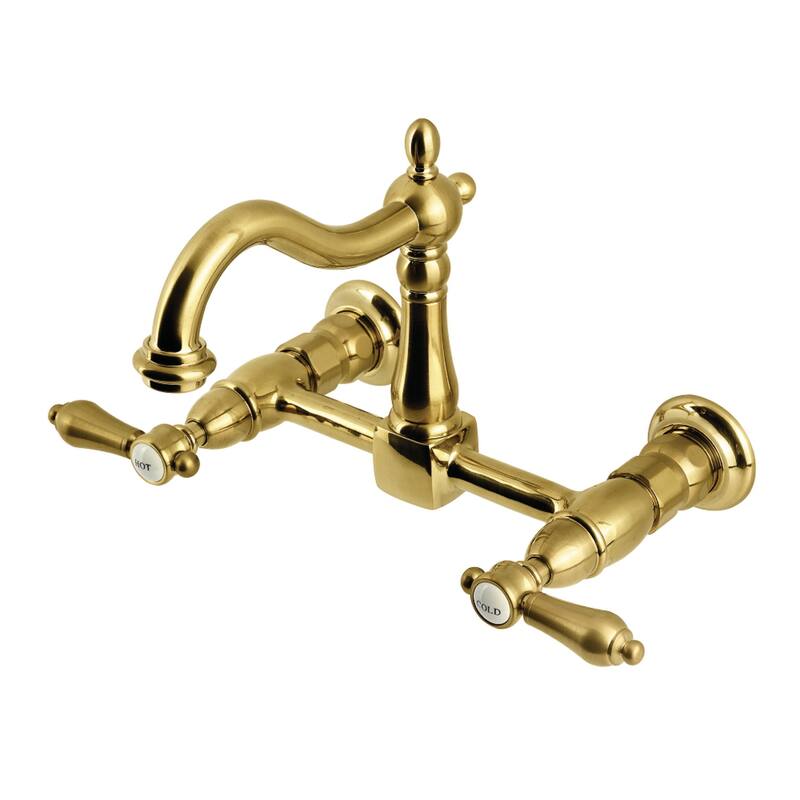 Heirloom Two-Handle 2-Hole Wall Mount Bridge Kitchen Faucet