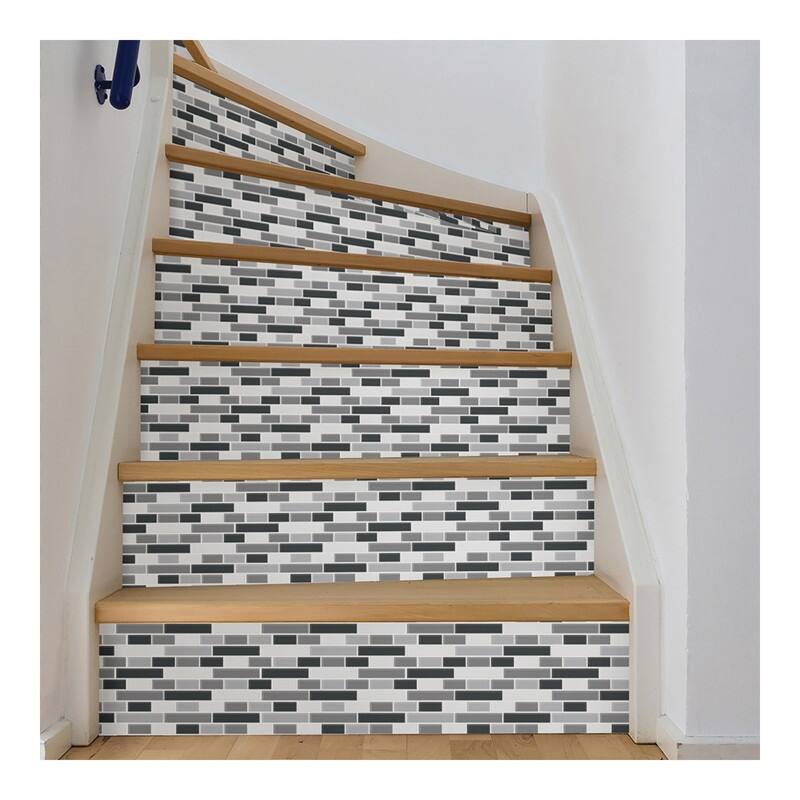 Smoked Glass Peel & Stick Backsplash Tiles