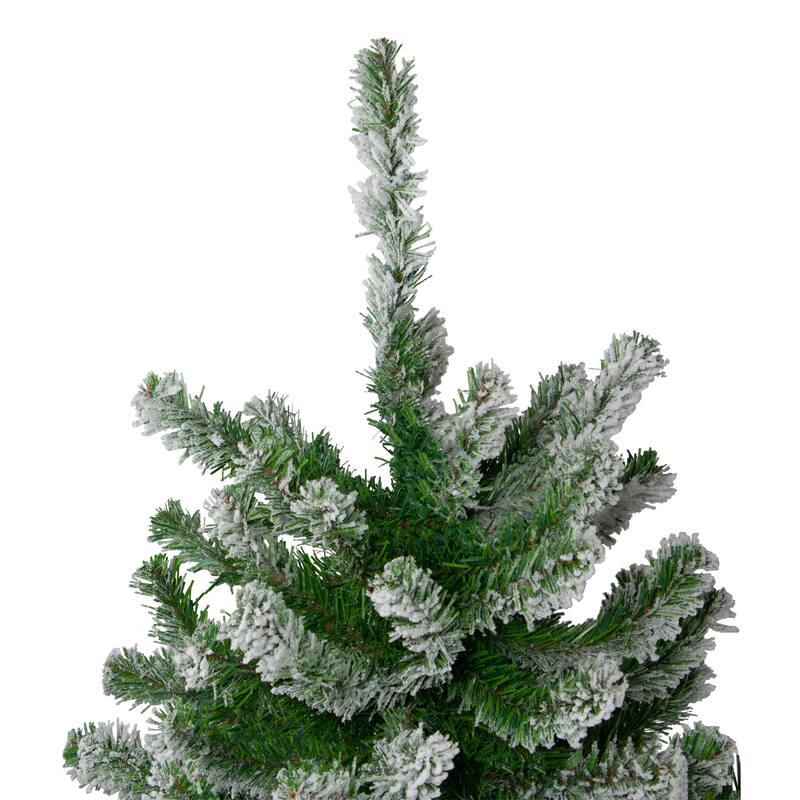 Medium Flocked Alpine Artificial Christmas Tree - 4' - Unlit - 4 Foot
