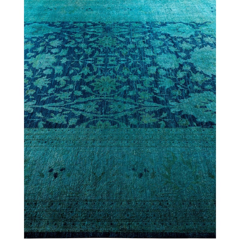 Contemporary Overdyed Wool Hand Knotted Area Rug - 8' 1" x 9' 10"