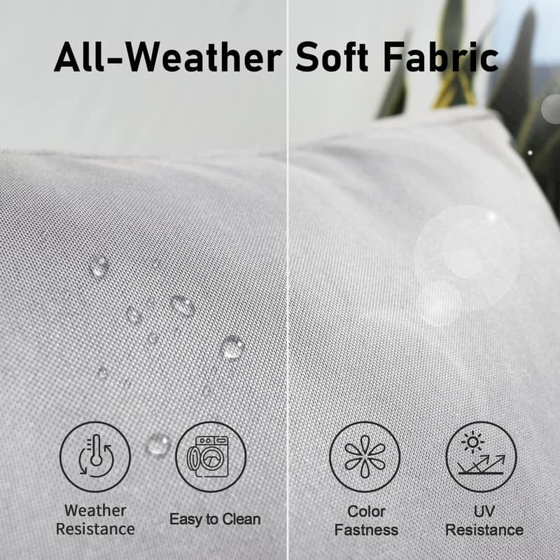 FINCATI Outdoor Wicker Modular Sectional Conversation Set with Cushions, Modern Patio Furniture Set