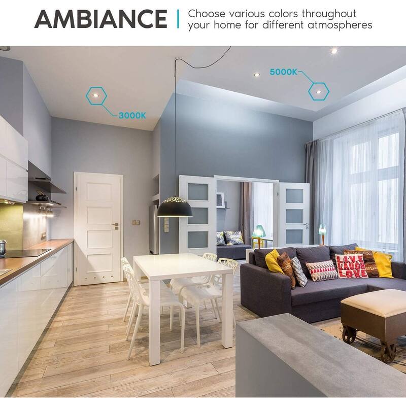 Luxrite 12 Pack 3" Square Ultra Thin LED Recessed Light with J-Box 8W 5 Color Selectable Dimmable 540 Lumens IC Rated