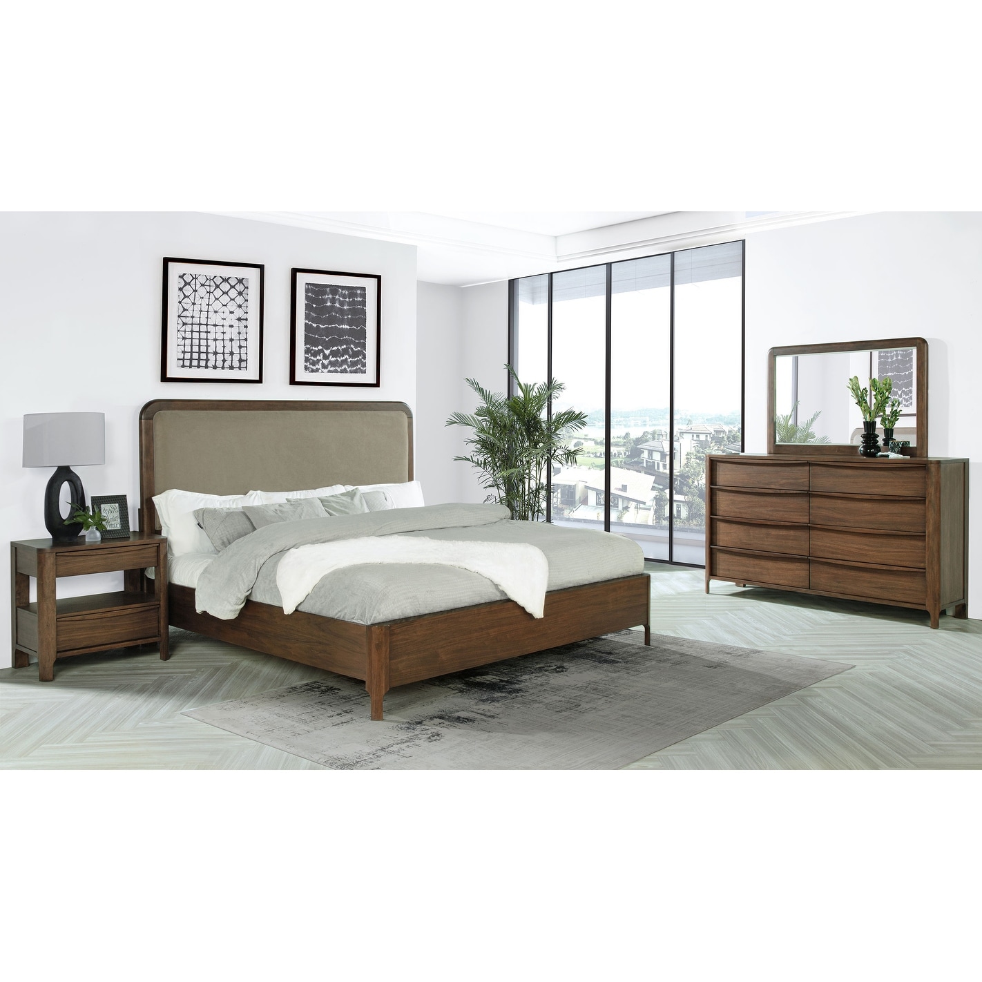 Maderia Bedroom Set Walnut