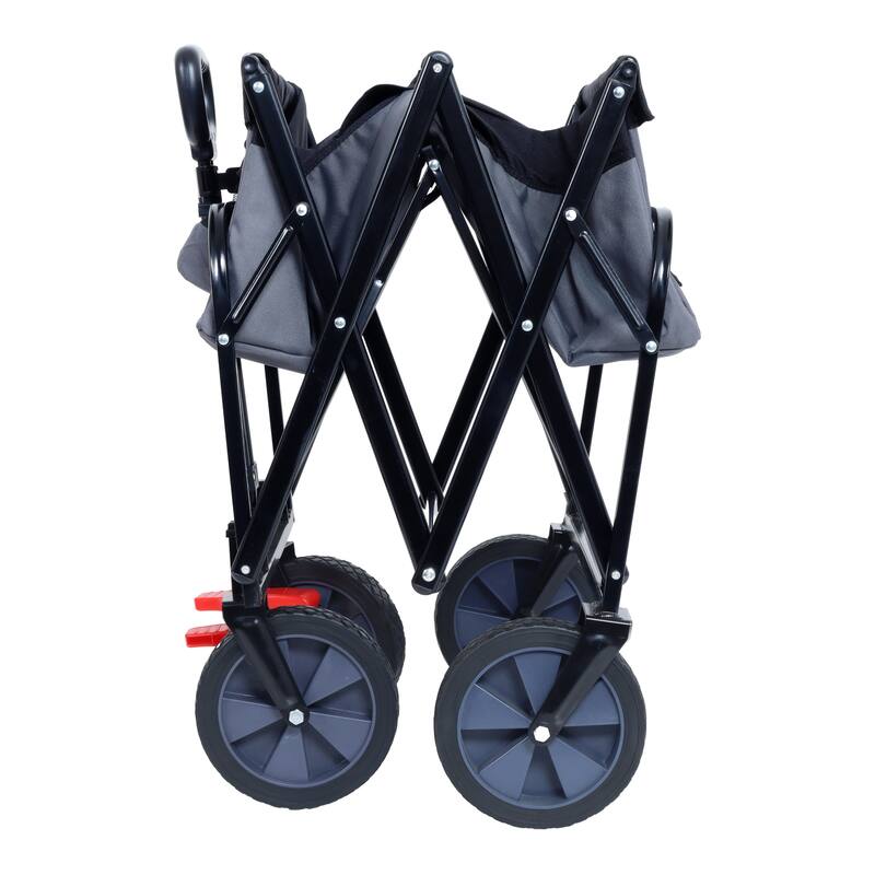 150L Collapsible Wagon Cart, 360lbs Capacity, Heavy Duty With Wheels for Outdoor, Grocery, Shopping