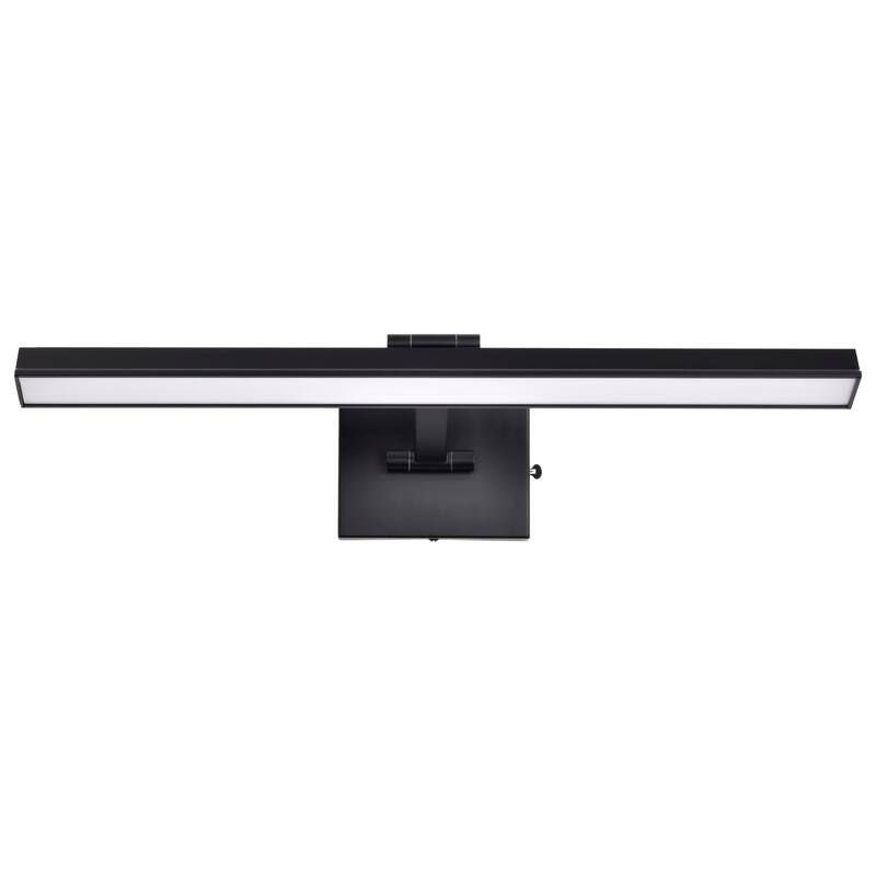 Hazel 2 Foot LED Picture Light 3 CCT Selectable Black Finish Acrylic Lens