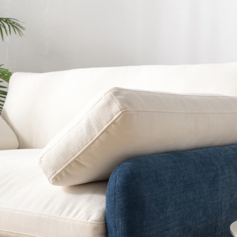 50" Oversized Chenille Accent Chair, Wide Deep Seat Upholstered Armchair with Pillows